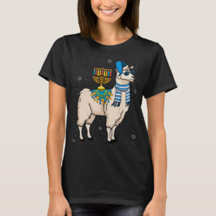 Camiseta Menorah Hanukkah Llama Cute Alpaca Chanukah Christ