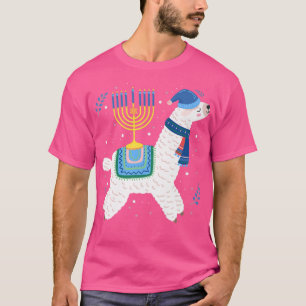 Camiseta Menorah Hanukkah Llama Cute Alpaca Chanukah Christ