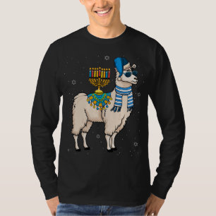 Camiseta Menorah Hanukkah Llama Cute Alpaca Chanukah Christ