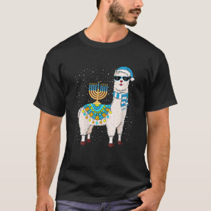 Camiseta Menorah Hanukkah Llama Cute Alpaca Chanukah Gift