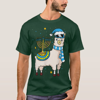 Camiseta Menorah Hanukkah Llama Lovers Cute Alpaca Chanukah