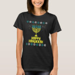 Camiseta Menorah Lights Happy Hanukkah Jewish Cute Chanukah<br><div class="desc">Menorah Lights Happy Hanukkah Jewish Cute Chanukah 1</div>