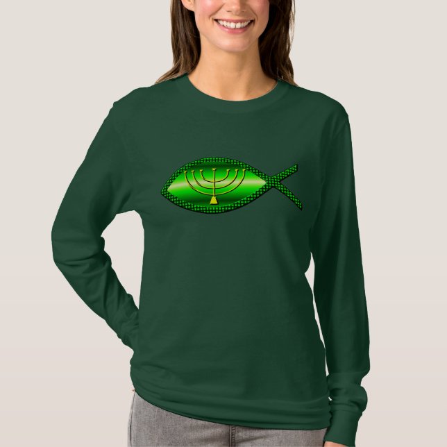 Camiseta Menorah y pescados (Anverso)