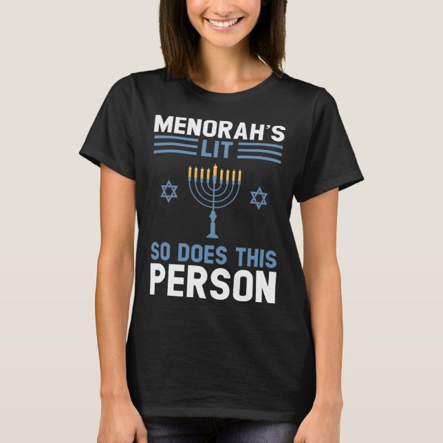 Camiseta menorah's lit so does this person Festival (Anverso)