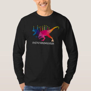 Camiseta Menorasauro Rex Hanukkah Menorah Dinosaur Chanuk