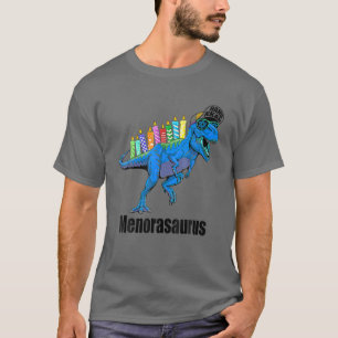 Camiseta Menorasauro Rex Menorah Dinosaur Hanukkah Pajama
