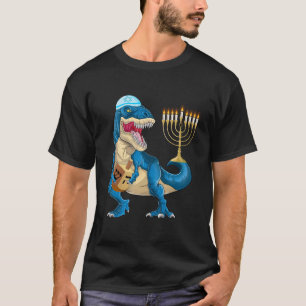 Camiseta Menorasauro Rex Shirt T Rex Dinosaur Hanukkah