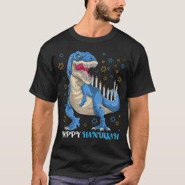 Camiseta Menorasauro Rex T Rex Dinosaur Hanukkah