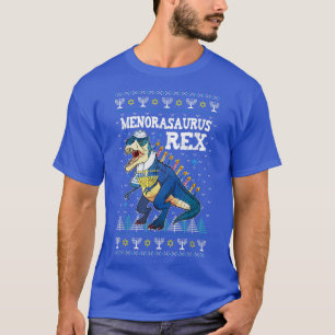 Camiseta Menorasauro Rex T Rex Menorah Ugly Hanukkah Chanu