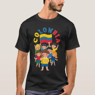 Camiseta Menores Colombia Bandera Patrimonio Hispano Mes Co