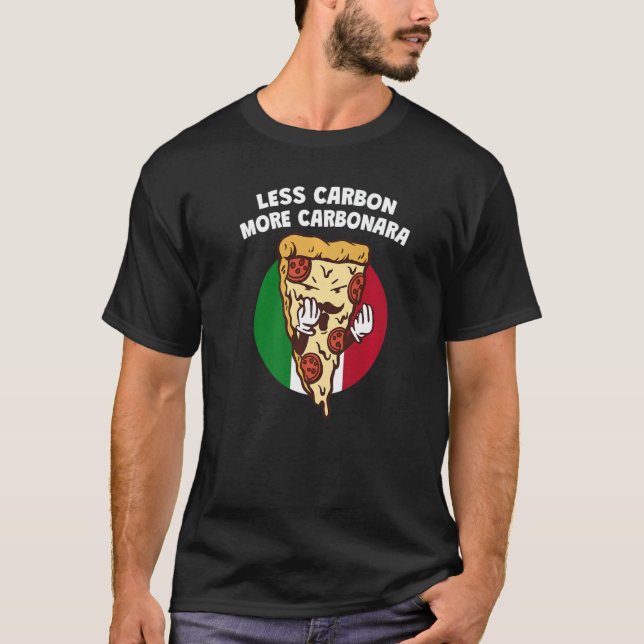 Camiseta Menos Carbono Más Humor Italiano Carbonara Pas (Anverso)