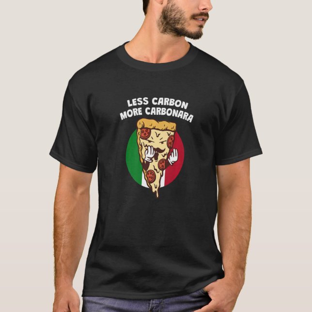 Camiseta Menos Carbono Más Humor Italiano Carbonara Pas (Anverso)