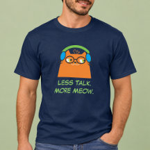 Menos charla, más miau Gato divertido