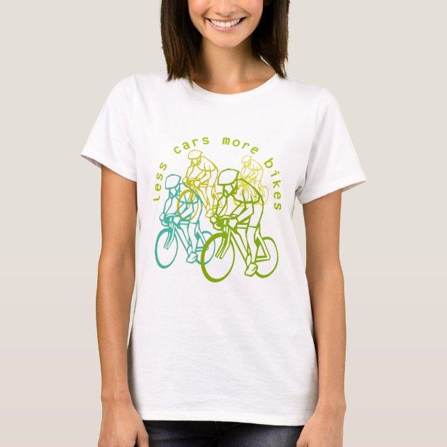 Camiseta Menos coches más bicis (Anverso)