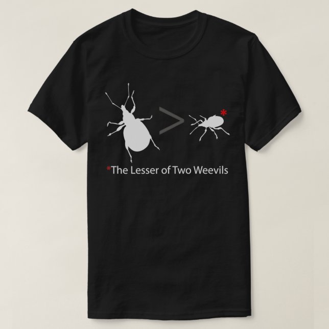 Camiseta Menos de dos Weevils 1 (Diseño del anverso)
