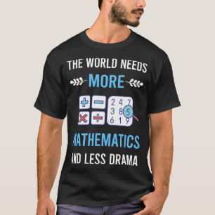 Camiseta Menos Drama Matemáticas Matemáticas Matemáticas