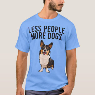 Camiseta Menos gente más perros Cardigan Welsh Corgi Gracio