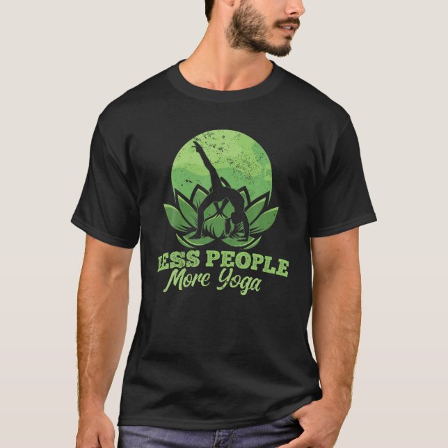 Camiseta Menos gente más yoga (Anverso)