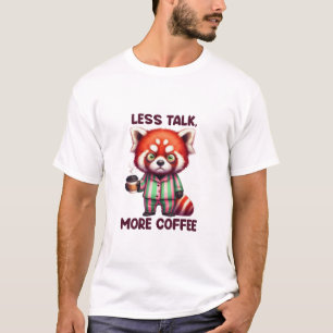 Camiseta Menos hablar más café Racoon