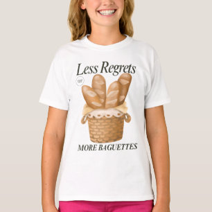 Camiseta Menos lamenta más baguettes de pan francés diverti