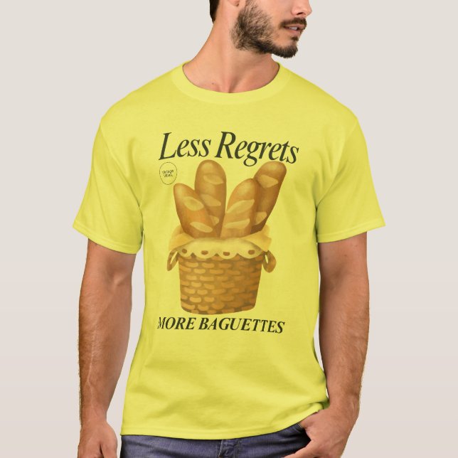 Camiseta Menos lamenta más baguettes de pan francés diverti (Anverso)