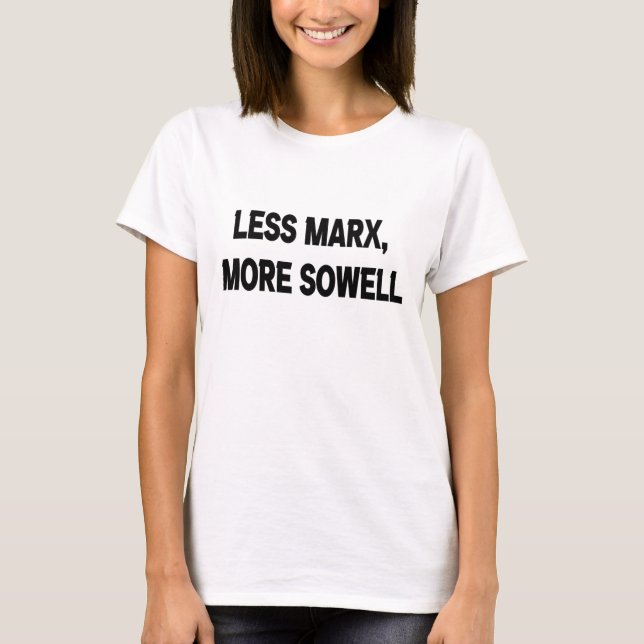 Camiseta menos marx más sowell (Anverso)