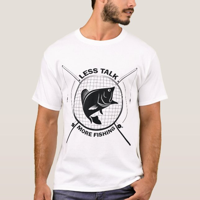 Camiseta Menos palabras, más pesca (Anverso)