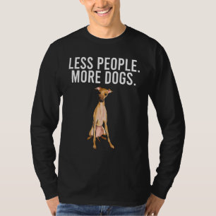 Camiseta Menos persona más perros pequeños Greyhound italia