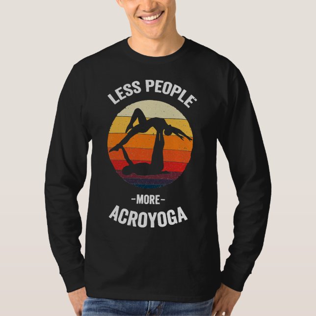 Camiseta Menos personas más Acroyoga Vintage Acro Yoga (Anverso)