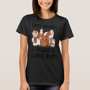 Camiseta Menos personas más cerdos de Guinea Cavan animales