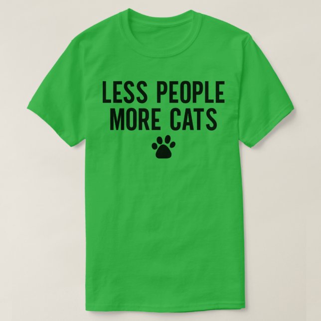 Camiseta Menos personas más gatos (Diseño del anverso)