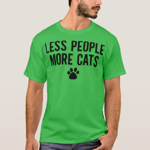 Camiseta Menos personas más gatos
