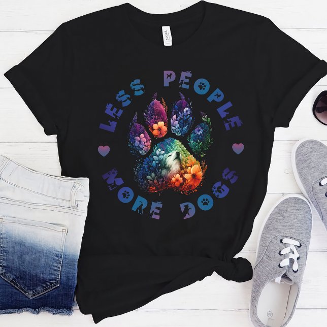 Camiseta Menos personas más perros/amantes de los perros (Subido por el creador)