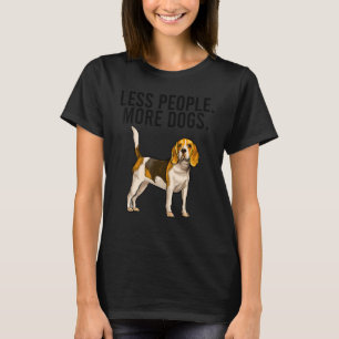 Camiseta Menos personas más perros Beagle Introvert