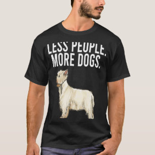 Camiseta Menos personas más perros en los territorios blanc