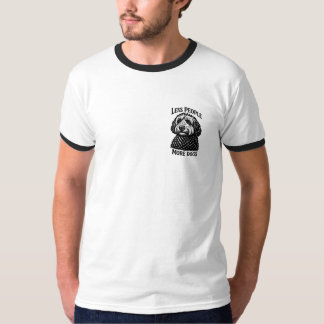 Camiseta Menos Personas Más Perros - Golden Doodle