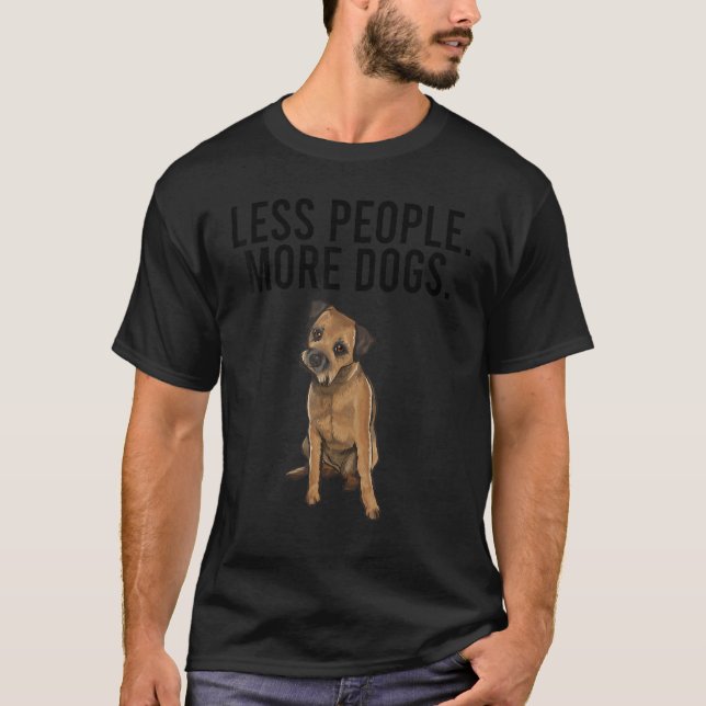 Camiseta Menos personas más perros introvertidos en el terr (Anverso)