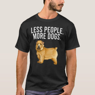 Camiseta Menos personas más perros Norwich Terrier Introver