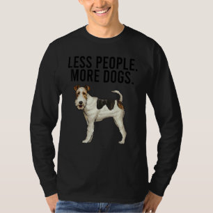 Camiseta Menos Personas Más Perros Wire Fox Terrier Introve