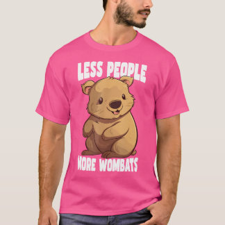 Camiseta Menos personas más wombats aburren a los animales