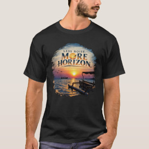 Camiseta Menos Ruido Más Horizonte Atardecer Oceánico Vinta