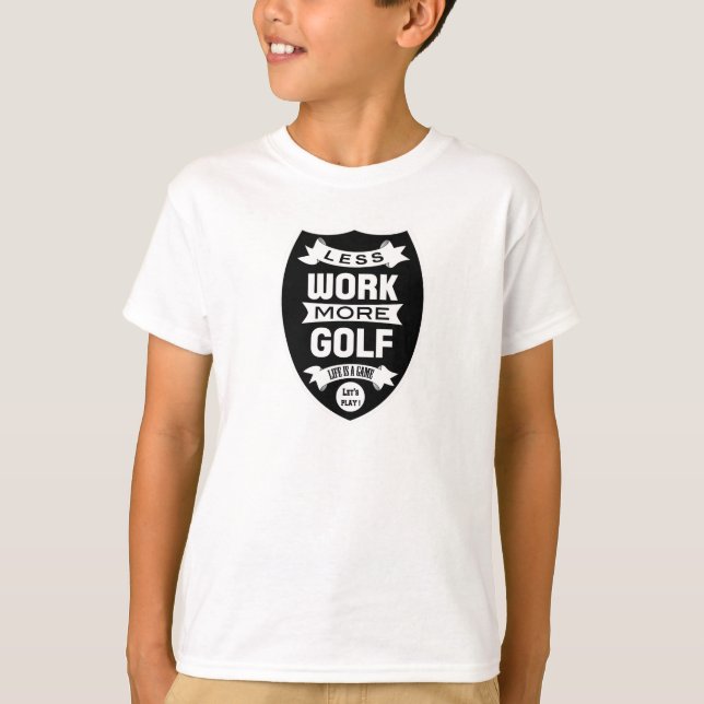 Camiseta Menos trabajo más golf (Anverso)