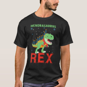 Camiseta Menosaurus Dinosaur Candle Menorah 2021 Judío Han