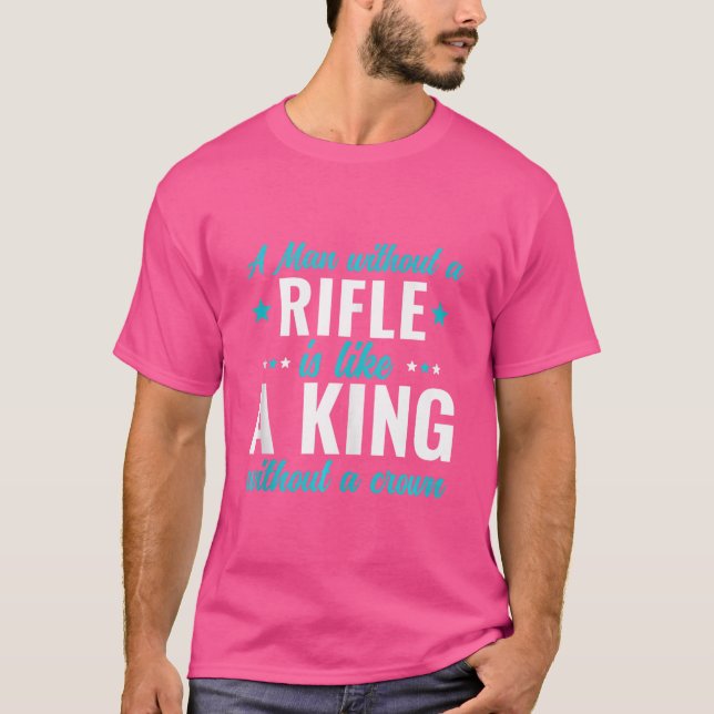 Camiseta Mens 2ª Enmienda Rifle Cazando A Un Hombre Sin R (Anverso)