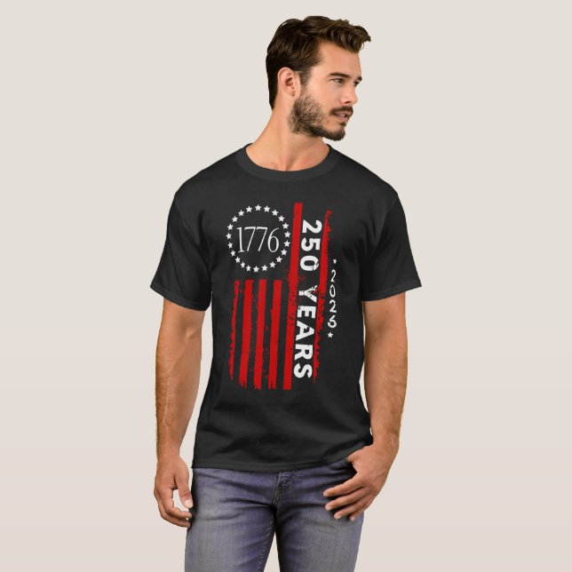 Camiseta Mens 250 Aniversario América  (Anverso completo)