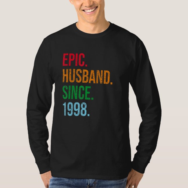 Camiseta Mens 25th Wedding Anniversary Ideas Epic Husband S (Anverso)