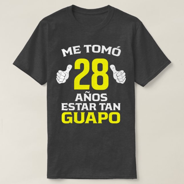 Camiseta Mens 28 Anos Regalo de Cumpleanos 28 para el (Diseño del anverso)