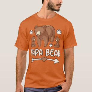 Camiseta mens 2 cubs shirts, daddy bear t shirts for papa 