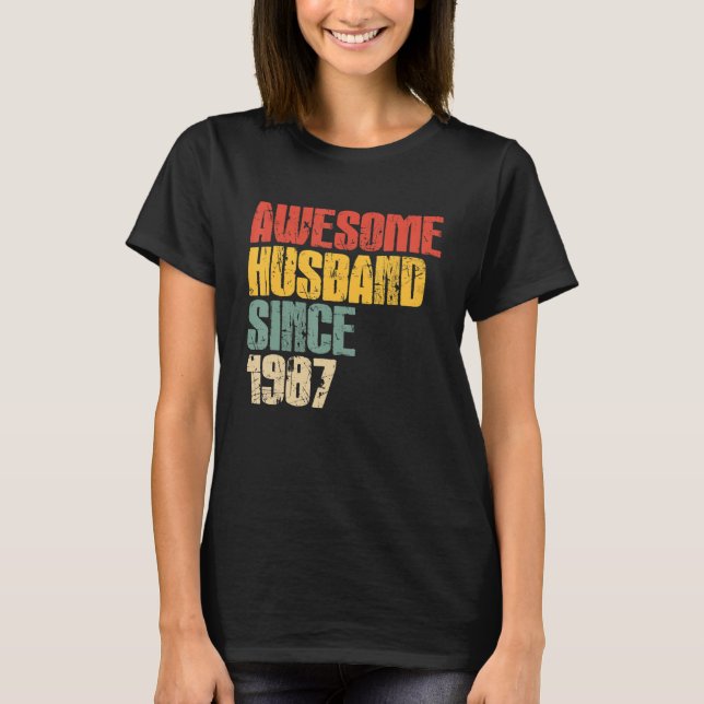 Camiseta Mens 36th Wedding Anniversary for Him Awesome Husb (Anverso)