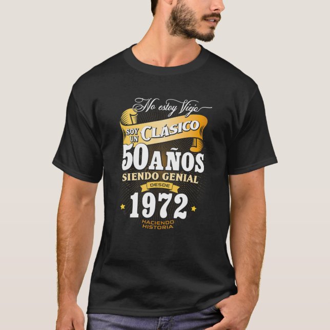 Camiseta Mens 50Th Birthday Gift For Him In Spanish, Regalo (Anverso)